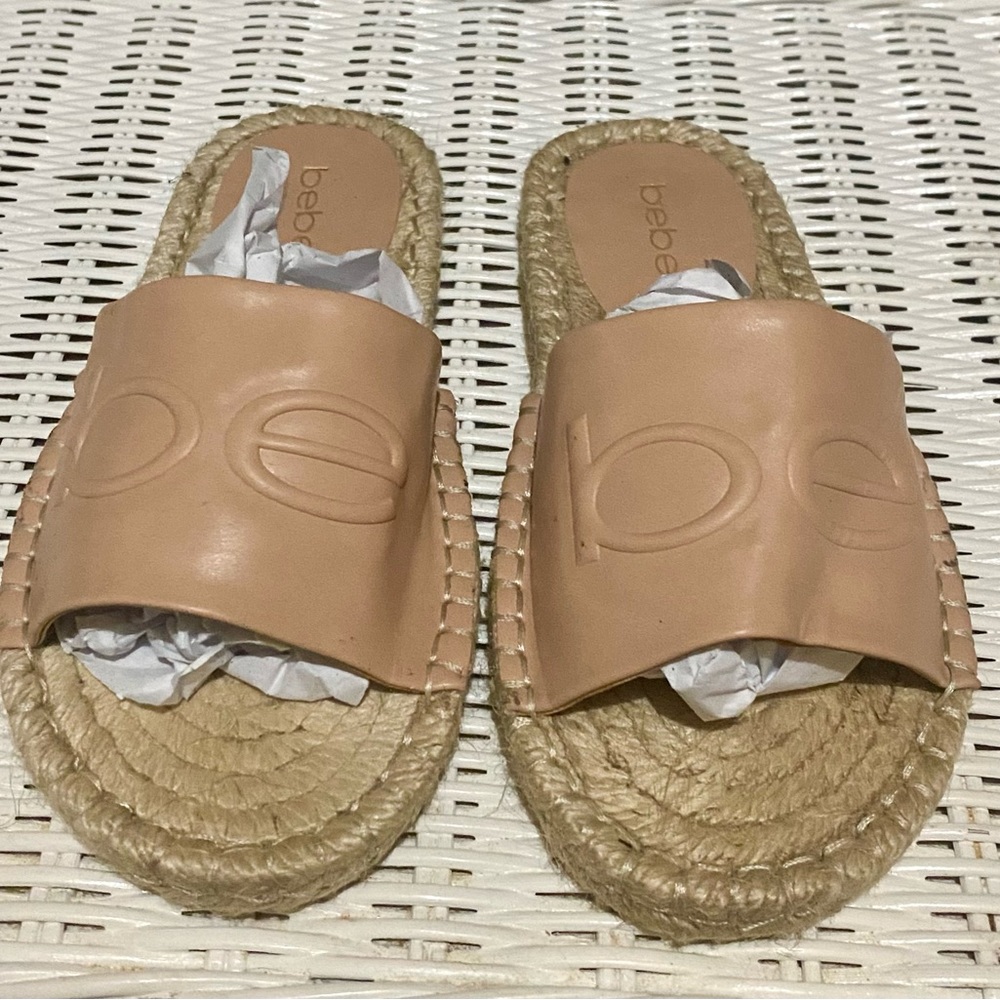 NWOT Bebe tan sandals. Size 6.